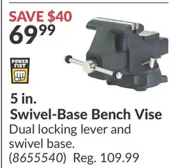 Princess Auto 5 in. Swivel-Base Bench Vise offer