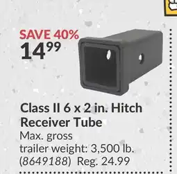 Princess Auto Class II 6 x 2 in. Hitch Receiver offer