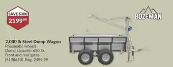 Princess Auto 2,000 lb Steel Dump Wagon offer
