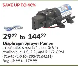 Princess Auto EVERFLO Diaphragm Sprayer Pumps offer