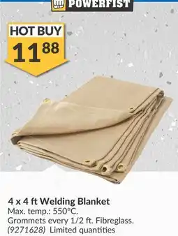 Princess Auto 4 x 4 ft Welding Blanket offer