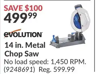 Princess Auto 14 in. Metal Chop Saw offer