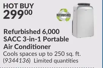 Princess Auto Refurbished 6,000 SACC 3-in-1 Portable Air Conditioner offer