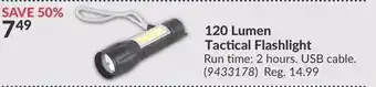 Princess Auto 120 Lumen Tactical Flashlight offer