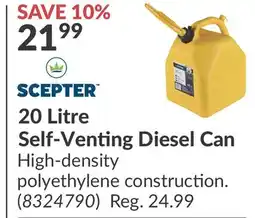 Princess Auto 20 Litre Self-Venting Diesel Can offer