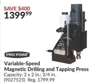 Princess Auto Variable-Speed Magnetic Drilling and Tapping Press offer