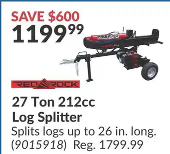 Princess Auto 27 Ton 212cc Log Splitter offer