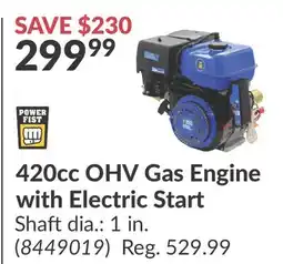 Princess Auto 420cc OHV Gas Engine with Electric offer