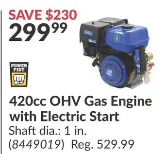 Princess Auto 420cc OHV Gas Engine with Electric offer