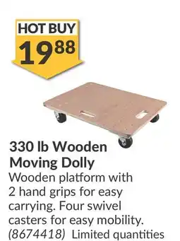 Princess Auto 330 lb Wooden Moving Dolly offer