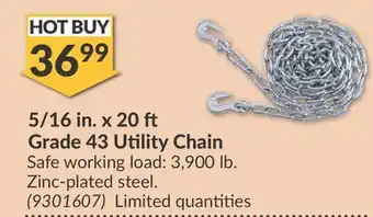 Princess Auto 5/16 in. x 20 ft Grade 43 Utility Chain offer