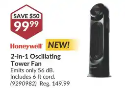 Princess Auto 2-in-1 Oscillating Tower Fan offer