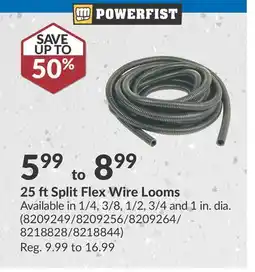 Princess Auto 25 ft Split Flex Wire Looms offer