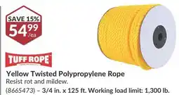 Princess Auto Twisted Polypropylene Rope offer