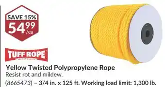 Princess Auto Twisted Polypropylene Rope offer