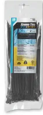 Princess Auto 100 pk Xtreme Black Cable Ties 8 in offer