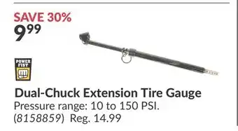Princess Auto Dual-Chuck Extension Tire Gauge offer