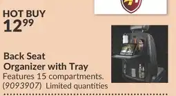 Princess Auto Back Seat Organizer with Tray offer