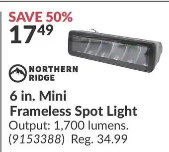Princess Auto 6 in. Mini Frameless Spot Light offer