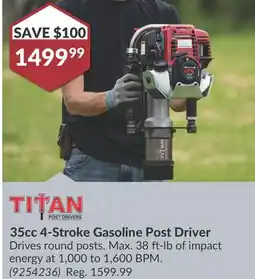 Princess Auto 35cc 4-Stroke Gasoline Post offer