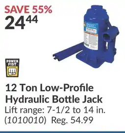 Princess Auto 12 Ton Low-Profile Hydraulic Bottle Jack Lift offer