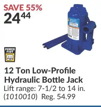 Princess Auto 12 Ton Low-Profile Hydraulic Bottle Jack Lift offer