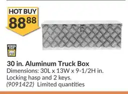 Princess Auto 30 in. Aluminum Truck Box offer