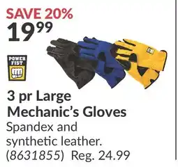 Princess Auto 3 pr Large Mechanic's Gloves offer