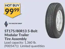 Princess Auto THE CARLSTAR GROUP ST175/80R13 5-Bolt Modular Trailer Tire Assembly offer