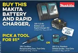 Princess Auto 18V 5.0 Ah Battery and Rapid Charger Kit offer