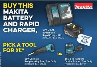 Princess Auto 18V 5.0 Ah Battery and Rapid Charger Kit offer