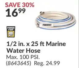 Princess Auto 1/2 in. x 25 ft Marine Water Hose Max offer
