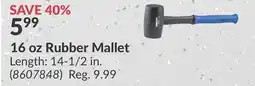 Princess Auto 16 oz Rubber Mallet offer