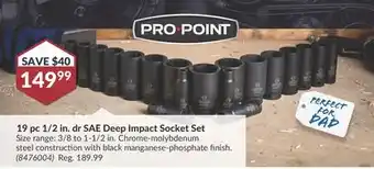Princess Auto 19 pc 1/2 in. dr SAE Deep Impact Socket Set offer