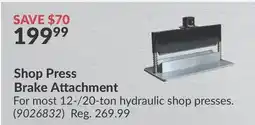 Princess Auto Shop Press Brake Attachment offer