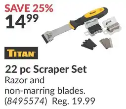 Princess Auto TITAN 22 pc Scraper Set offer