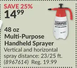 Princess Auto 48 oz Multi-Purpose Handheld Sprayer offer