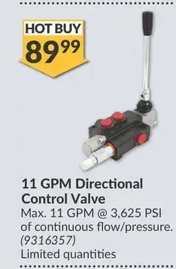 Princess Auto 11 GPM Directional Control Valve offer