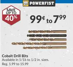 Princess Auto Cobalt Drill Bits offer