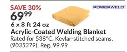 Princess Auto 6 x 8 ft 24 oz Acrylic-Coated Welding Blanket offer