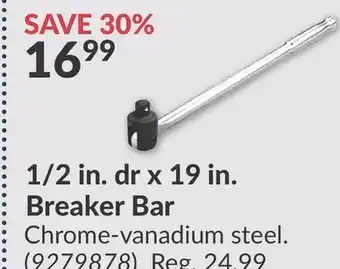 Princess Auto 1/2 in. dr x 19 in. Breaker Bar offer