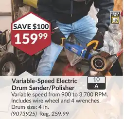 Princess Auto Variable-Speed Electric Drum Sander/Polisher offer