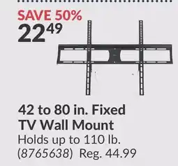 Princess Auto 42 to 80 in. Fixed TV Wall Mount offer