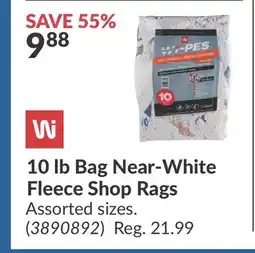 Princess Auto 10 Bag Near-White Fleece Shop Rags offer