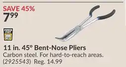 Princess Auto 11 in. 45° Bent-Nose Pliers offer