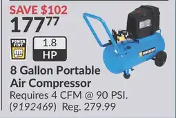 Princess Auto 8 Gallon Portable Air Compressor offer