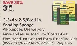Princess Auto 3-3/4 x 2-5/8 x 1 in. Sanding Sponge offer
