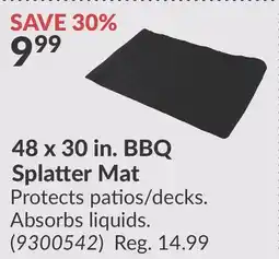 Princess Auto 48 x 30 in. BBQ Splatter Mat offer