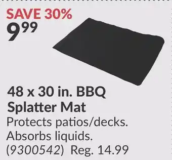Princess Auto 48 x 30 in. BBQ Splatter Mat offer