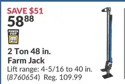 Princess Auto 2 Ton 48 in. Farm Jack offer